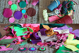 Colonias Arte, talleres de artesanía para niños en Espacio Arte, Huesca. septiembre  2016