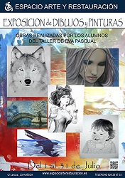 Exposición cursos de dibujo y pintura Espacio Arte Huesca